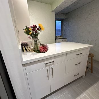Golden Cabinets & Stone - Old pantry turned into Island. More light and use in our home. - Building Supplies Near Me - Honolulu, Hawaii