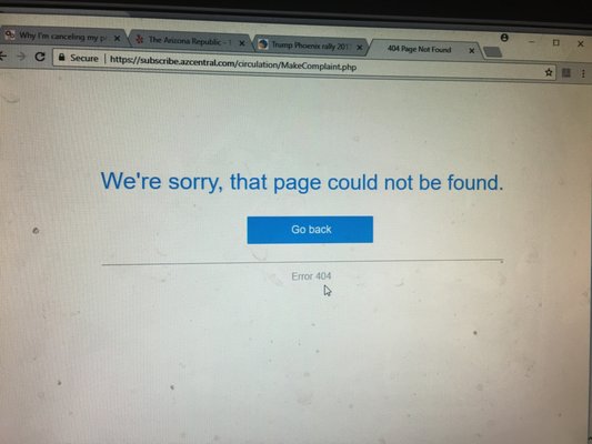 Photo of The Arizona Republic - Phoenix, AZ, US. This is the webpage where the Arizona Republic says that you can make a complaint (see URL)