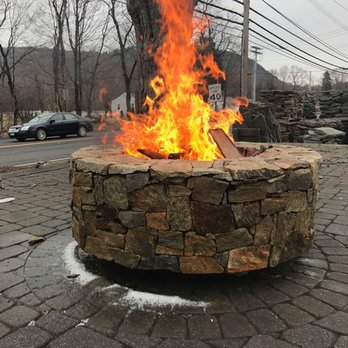 Superior Stone & Fireplace - Rustic, circular fire pit on show outside our store on Whitney Avenue. - Fireplace Services Near Me - Hamden, Connecticut Superior Stone & Fireplace - Rustic, circular fire pit on show outside our store on Whitney Avenue. - Fireplace Services Near Me - Hamden, Connecticut