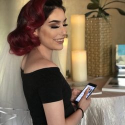 Vintage pageboy and half cut crease