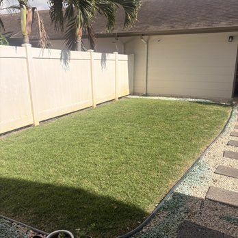 Hi808Lawnpros - After!!!! All the leaves are gone , weedkiller sprayed and lawn mowed! - Lawn Services Near Me - Kapolei, Hawaii
