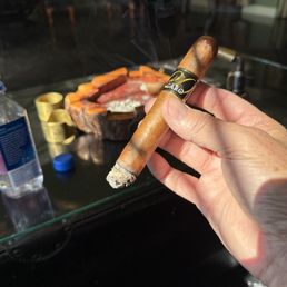Enjoying a cigar on a quick day trip to Burbank.