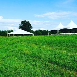 Hendersonville Tents - A Beautiful setup for ceremony and wedding reception.