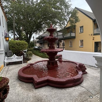 The Columbia - Exterior fountain - Spanish Near Me - St Augustine, Florida The Columbia - Exterior fountain - Spanish Near Me - St Augustine, Florida