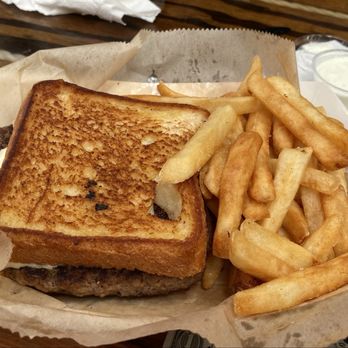 Harry's Bar - Patty Melt and fries. - Bars Near Me - Carrabelle, Florida
