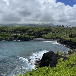 Black sand beach!