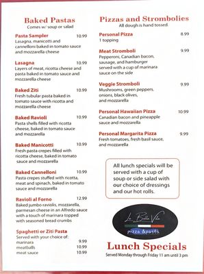 Menu photo 1 La Bella Vita Magnolia, AR Menu photo 1 La Bella Vita Magnolia, AR