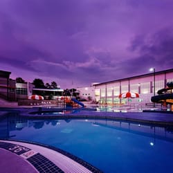 The aquatic center offers an indoor competition/lap pool, instructional pool and outdoor leisure play pool.