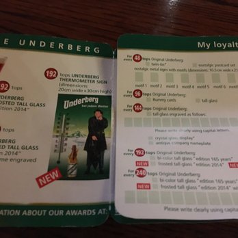 Monk's Pub - German Underberg in small shot sized bottles used to "aid in digestion" after a night of beer and food-the "loyalty" club membership app. - Pubs Near Me - Chicago, Illinois
