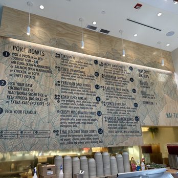 Hula Poke - a menu on the wall - Poke Near Me - Calgary, Alberta Hula Poke - a menu on the wall - Poke Near Me - Calgary, Alberta
