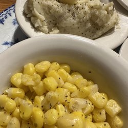 Corn and mashed potatoes