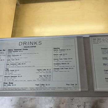 Malou Coffee - Menu 10/5/25 - Coffee & Tea Near Me - Los Angeles, California