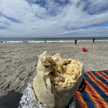 Pixie Deli - Quintessential California Breakfast Burrito! Tri-tip jalapeños egg cheese onion! Killer brah! - Delis Near Me - Aptos, California