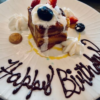 Caracol - Birthday bread pudding - Seafood Near Me - Houston, Texas Caracol - Birthday bread pudding - Seafood Near Me - Houston, Texas