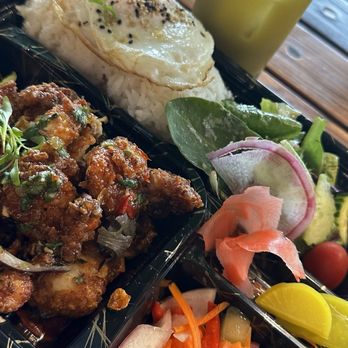 PublicUs - Bang bang chicken bento box and lemon lime iced matcha - Coffee & Tea Near Me - Las Vegas, Nevada PublicUs - Bang bang chicken bento box and lemon lime iced matcha - Coffee & Tea Near Me - Las Vegas, Nevada