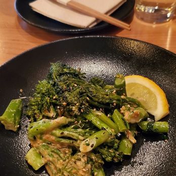 SUSHI-SAN - Broccolini goma-ae - Sushi Bars Near Me - Chicago, Illinois