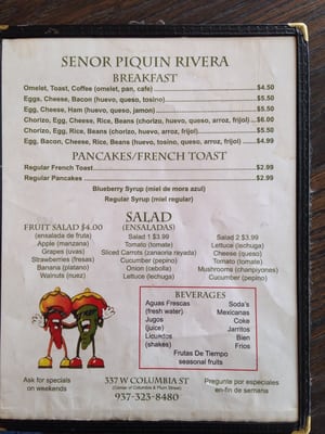 Menu photo 7 Taqueria Señor Piquin Springfield, OH Menu photo 7 Taqueria Señor Piquin Springfield, OH