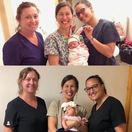 Sandra, Gelena, and Sandy with my baby at newborn and 6 weeks old Sandra, Gelena, and Sandy with my baby at newborn and 6 weeks old