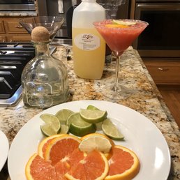 This was our margarita station at home with their mix, front and center.