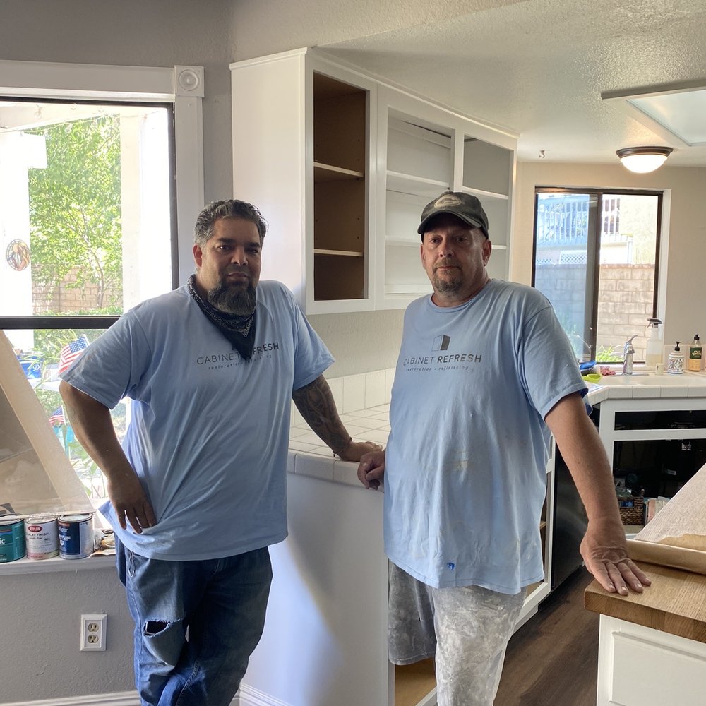 Cabinet Refresh - Super friendly, efficient and hard working crew! I made them remove their masks for this photo! - Cabinetry Near Me - Los Angeles, California Cabinet Refresh - Super friendly, efficient and hard working crew! I made them remove their masks for this photo! - Cabinetry Near Me - Los Angeles, California