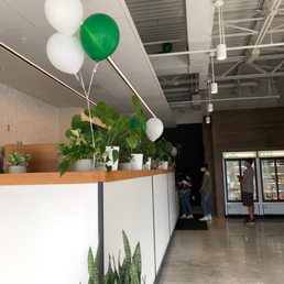 Inside the store, plenty of seating
