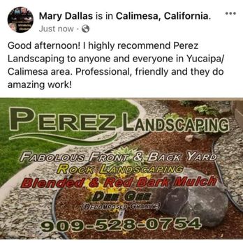 Perez Landscaping and Lawn Maintenance - a photo of a sign for a landscaping company - Landscaping Near Me Perez Landscaping and Lawn Maintenance - a photo of a sign for a landscaping company - Landscaping Near Me