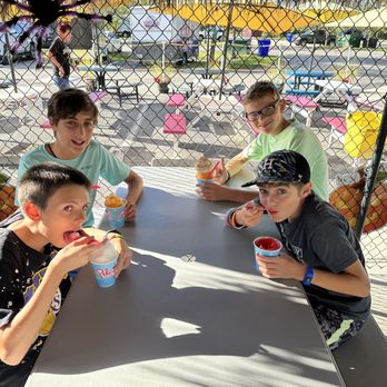 Pelican's SnoBalls - Boys just having fun and enjoying snowballs! - Shaved Ice Near Me - Lehigh Acres, Florida