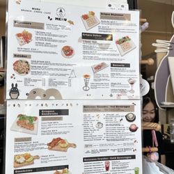 Muru Crêpe - Menu at the register where you pay