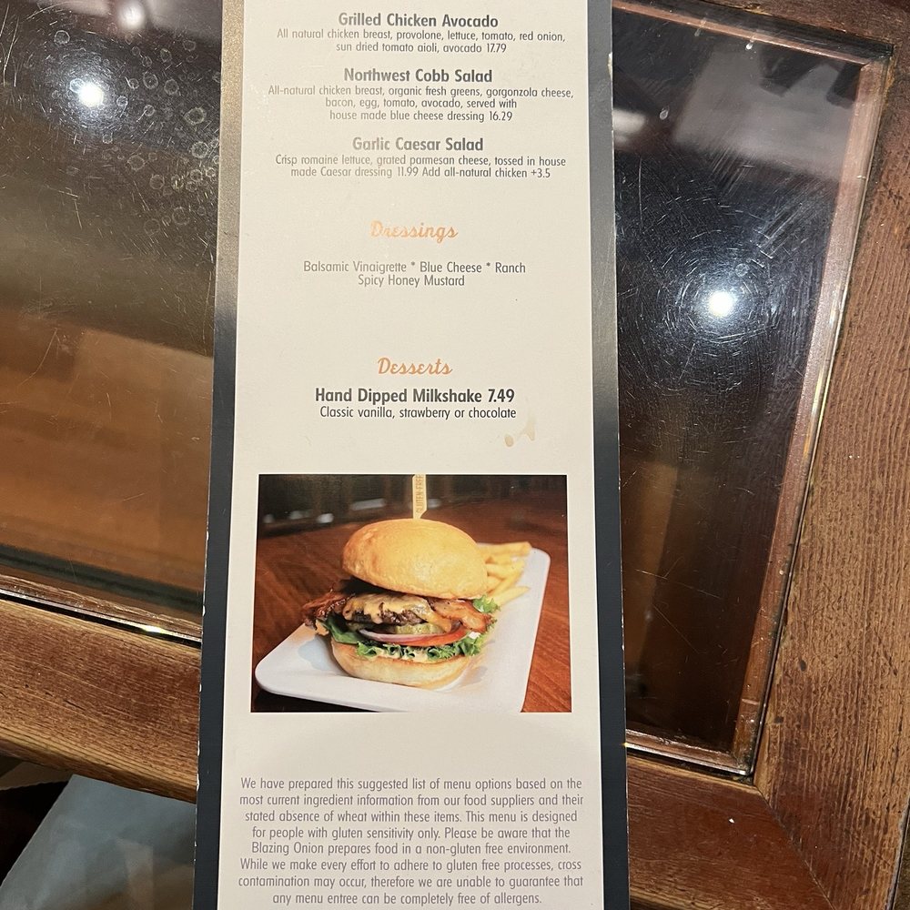 Blazing Onion Burger - Gluten free menu - Burgers Near Me - Lynnwood, Washington Blazing Onion Burger - Gluten free menu - Burgers Near Me - Lynnwood, Washington