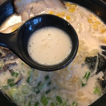 Ito Ramen - There is no possible way a pork bone can produce a broth this white. My guess is the "creaminess" is from actually adding milk - Ramen Near Me - San Antonio, Texas Ito Ramen - There is no possible way a pork bone can produce a broth this white. My guess is the "creaminess" is from actually adding milk - Ramen Near Me - San Antonio, Texas