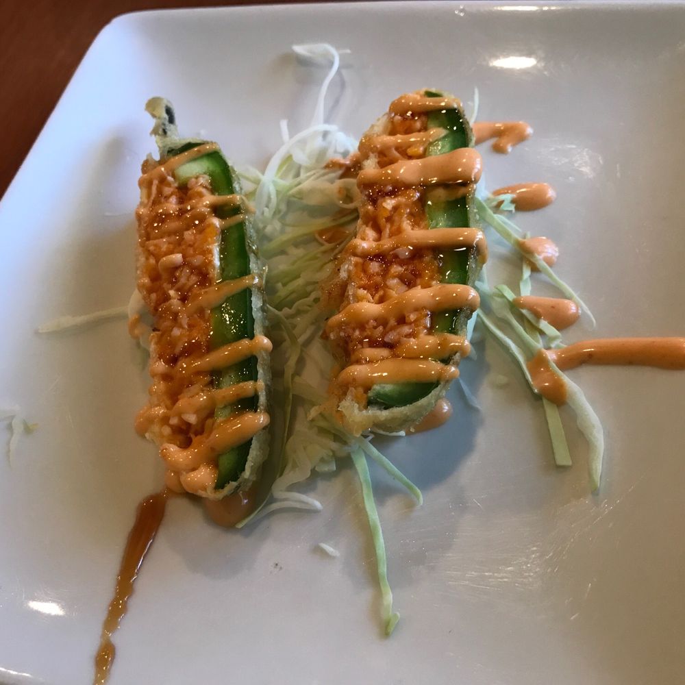 Amagi Sushi - Heart attack stuffed jalapeño w crab meat - Sushi Bars Near Me - Riverside, California Amagi Sushi - Heart attack stuffed jalapeño w crab meat - Sushi Bars Near Me - Riverside, California