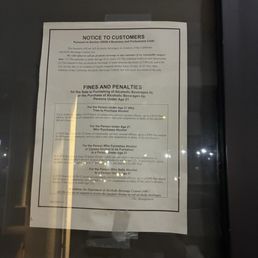 Only sign pasted on the glass