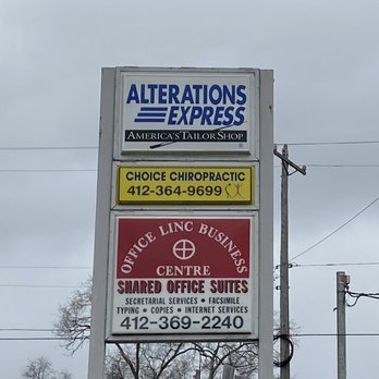 Alterations Express - North Hills - Sign at shopping center - Sewing & Alterations Near Me - Pittsburgh, Pennsylvania