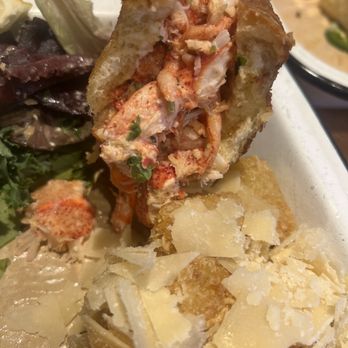 Brown Bag Seafood - Lobster Roll comes with Truffle Parmesan Tots - Salad Near Me - Atlanta, Georgia Brown Bag Seafood - Lobster Roll comes with Truffle Parmesan Tots - Salad Near Me - Atlanta, Georgia