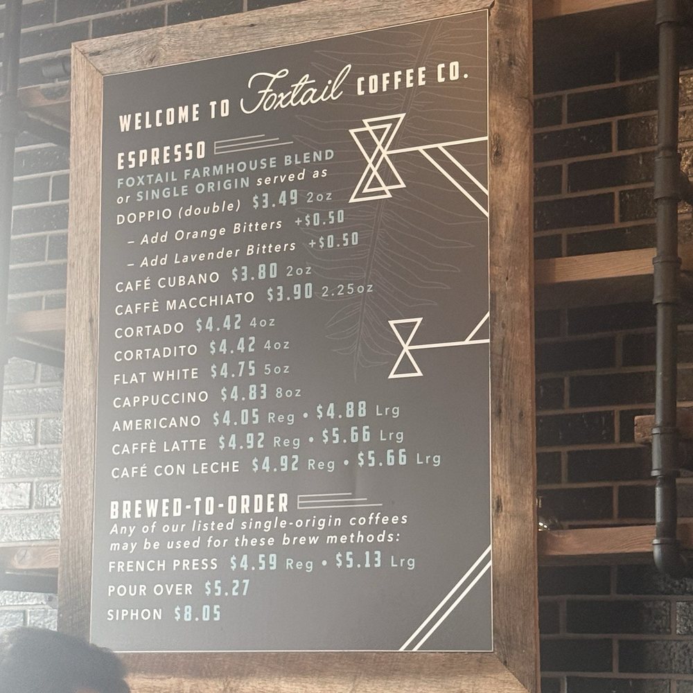 Foxtail Coffee Hourglass - Menu - Coffee & Tea Near Me - Orlando, Florida Foxtail Coffee Hourglass - Menu - Coffee & Tea Near Me - Orlando, Florida