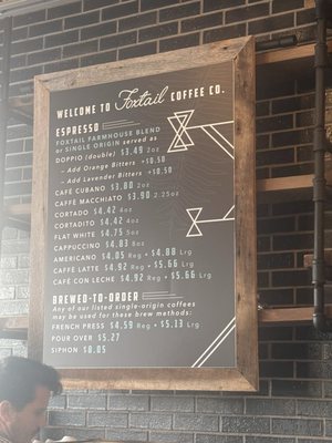 Menu photo 1 Foxtail Coffee Hourglass Orlando, FL Menu photo 1 Foxtail Coffee Hourglass Orlando, FL