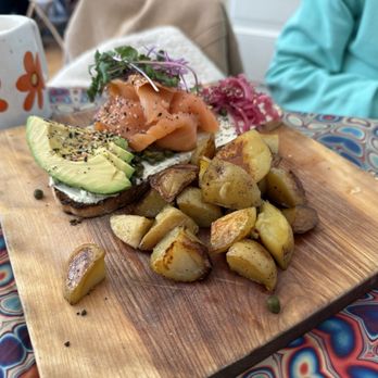 Curious Toast - Salmon Sunrise - Cafes Near Me - Albuquerque, New Mexico