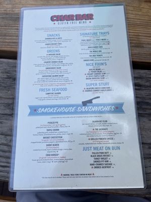 Menu photo 3 Char Bar Kansas City, MO