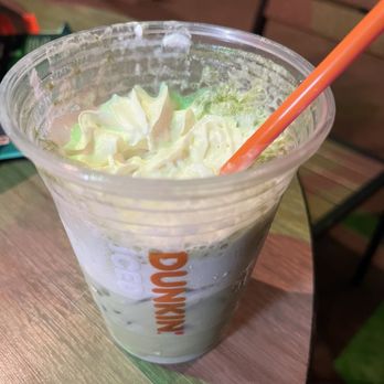 Dunkin - Isn't matcha supposed to be green... the tinted light is way greener than my matcha... - Donuts Near Me - Manteca, California