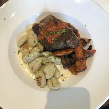 Quanto Basta - Beef Short Rib Barbaresco with Gnocchi, fonduta, charred carrots, tomato jam - Italian Near Me - Wilmington, North Carolina Quanto Basta - Beef Short Rib Barbaresco with Gnocchi, fonduta, charred carrots, tomato jam - Italian Near Me - Wilmington, North Carolina