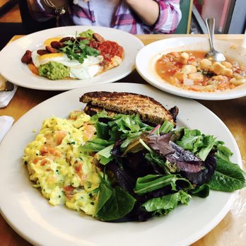 Clinton St. Baking - Smoked Salmon Scramble x Huevos Rancheroes x Clam chowder soup - Bakeries Near Me - New York, New York Clinton St. Baking - Smoked Salmon Scramble x Huevos Rancheroes x Clam chowder soup - Bakeries Near Me - New York, New York