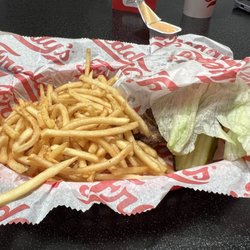 Freddy's Frozen Custard & Steakburgers - Freddy's Original Double lettuce wrap combo