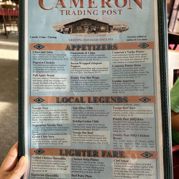 Cameron Trading Post - Menu - Hotels Near Me - Cameron, Arizona