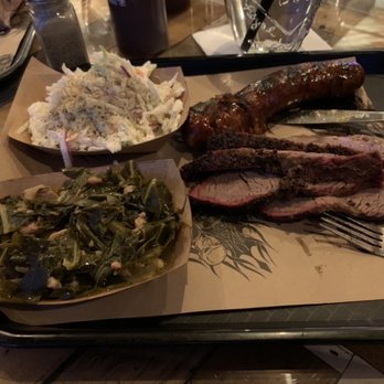 Bad Brads BBQ - Two meat dinner with coleslaw and collard greens - Barbeque Near Me - Livonia, Michigan