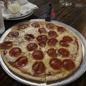 The Beer Hog - Thin crust pepperoni pizza - Beer Bar Near Me - Pelham, Alabama
