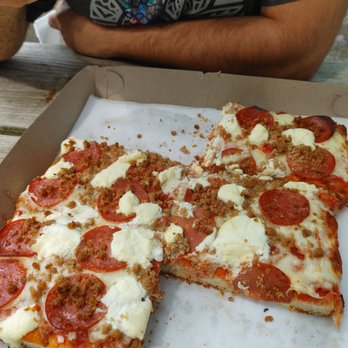 Flying Pizza - Sicilian, Sausage, Pepperoni, Ricotta. Medium size 6 huge pieces, crunchy crust. Love this pizza and friendly staff. - Pizza Near Me - Dayton, Ohio Flying Pizza - Sicilian, Sausage, Pepperoni, Ricotta. Medium size 6 huge pieces, crunchy crust. Love this pizza and friendly staff. - Pizza Near Me - Dayton, Ohio