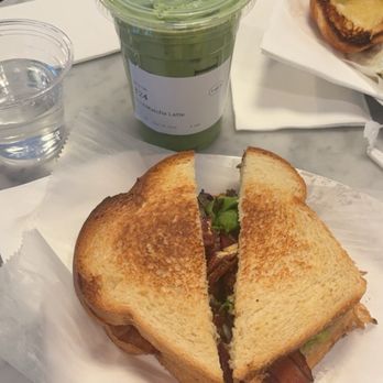 Tatte Bakery & Cafe | Charles St - BLAT and Iced Matcha Latte - Cafes Near Me - Boston, Massachusetts