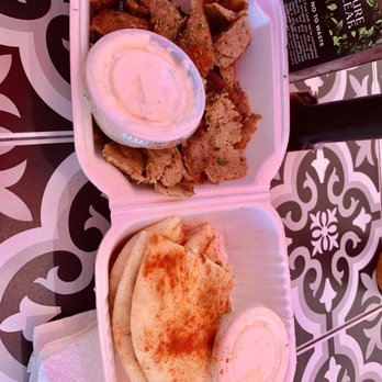 Pitaluv - Pita with side of gyro meat - Salad Near Me - Spring Hill, Florida