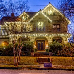 Lights by Sparky - Icicle lights on a older home in Little Rock