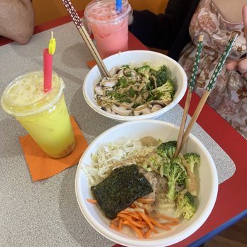 Oishii - two bowls of food and a drink - Ice Cream & Frozen Yogurt Near Me - Forest City, North Carolina Oishii - two bowls of food and a drink - Ice Cream & Frozen Yogurt Near Me - Forest City, North Carolina